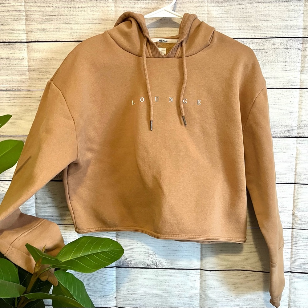 LOUNGE cropped hoodie large